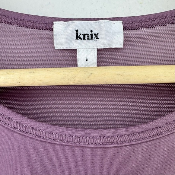 Knix Momenta Active T-Shirt Breathable Mesh Women’s Small Lavender Running EUC - Picture 2 of 6